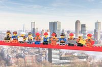 Lunch atop a skyscraper Lego edition - Rotterdam