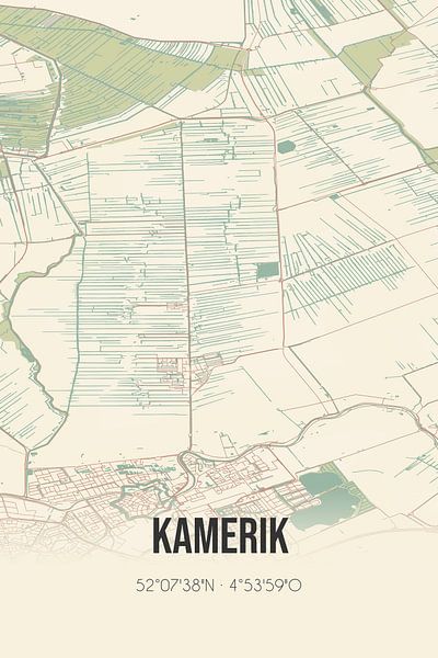 Vieille carte de Kamerik (Utrecht) par Affiches de lieux