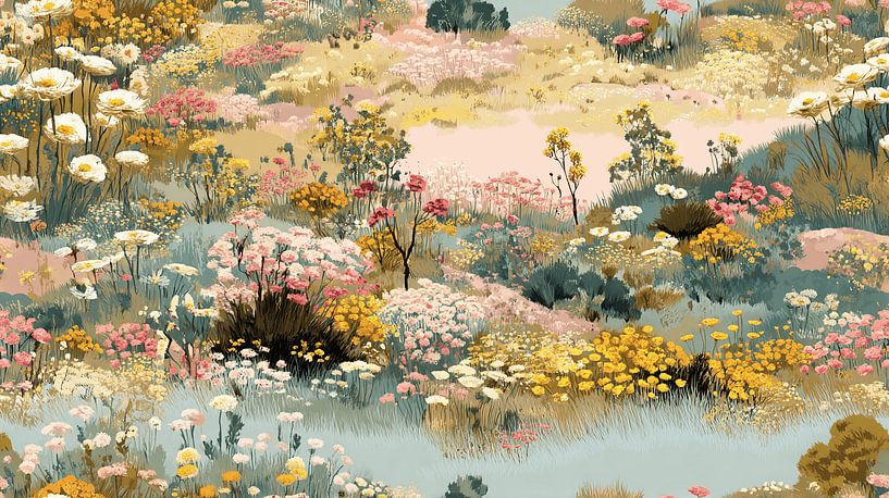 Soft colour explosion on the wall | Wallpaper by Karina Brouwer