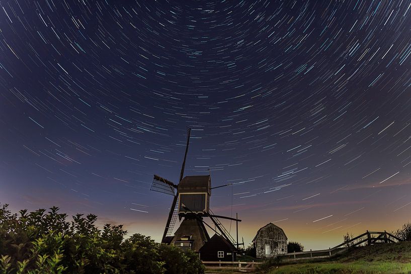 Lighttrail - Gere Mill - Der blaue Rocker von Frank Smit Fotografie