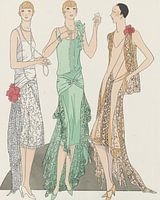 Die französischen Schönheiten | Nachtleben | Vintage Art Deco Mode | Historische Werbung