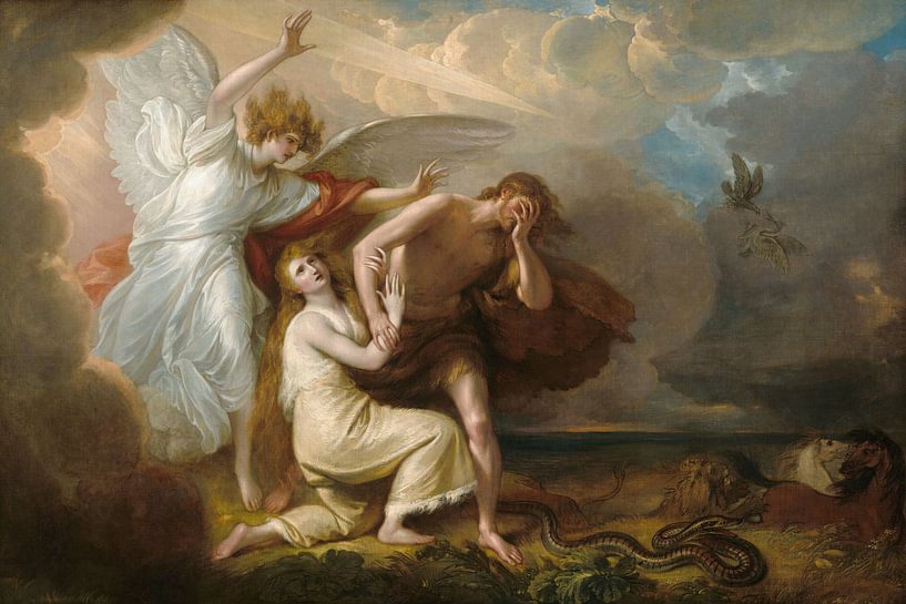 Benjamin West,Die Vertreibung von Adam und Eva aus dem Paradies von finemasterpiece
