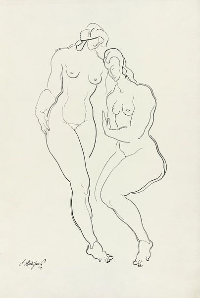 Nude drawing in the style of Auguste Rodin by Peter Balan