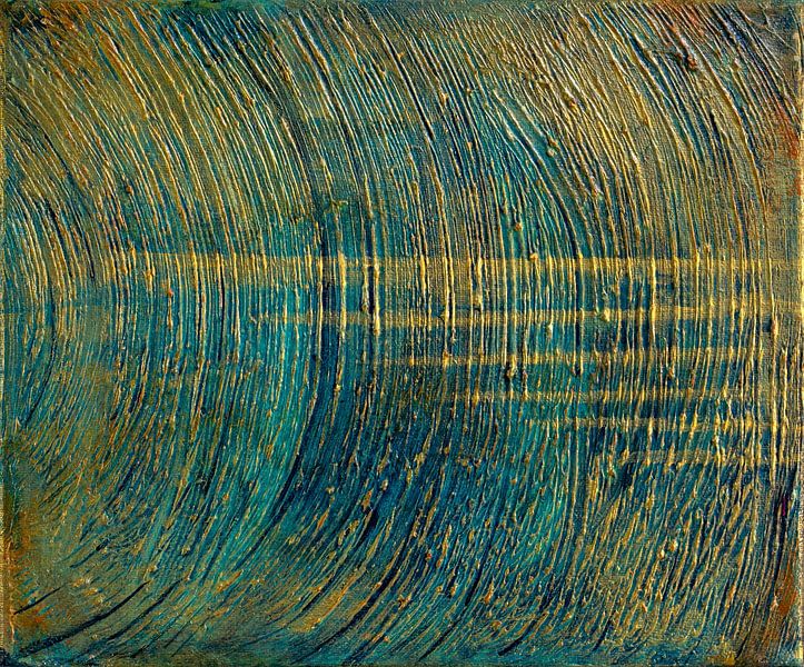 Abstraktes Ölgemälde mit einem Muster aus geschwungenen Linien  von Joriali Abstrakte Kunst