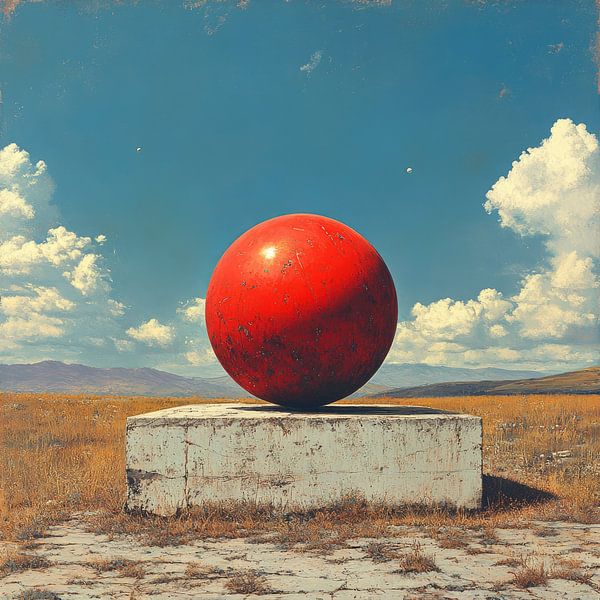 Rote Kugel auf der Plattform von Lufy