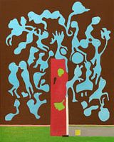 fleurs, fantaisie abstraite, colorée (WADM9)