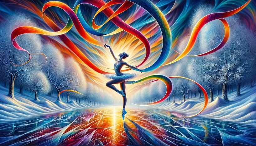 Rêve hivernal en boucles de couleurs dansantes par artefacti