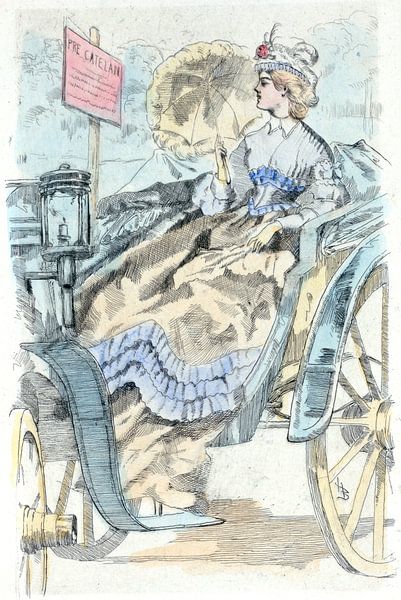 Damenmode im Paris des 19. Jahrhunderts (1864), Henri Boutet von Liszt Collection