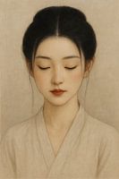 Sérénité dans le lin - Portrait Japandi