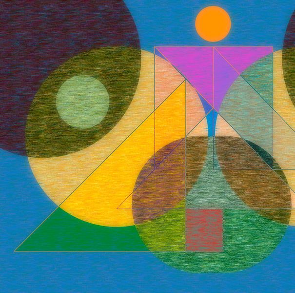 Modernes Abstraktes mit Kreisen von Corinne Welp