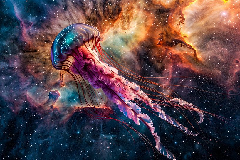 Bunte Quallen im Weltraum von Imperial Art House