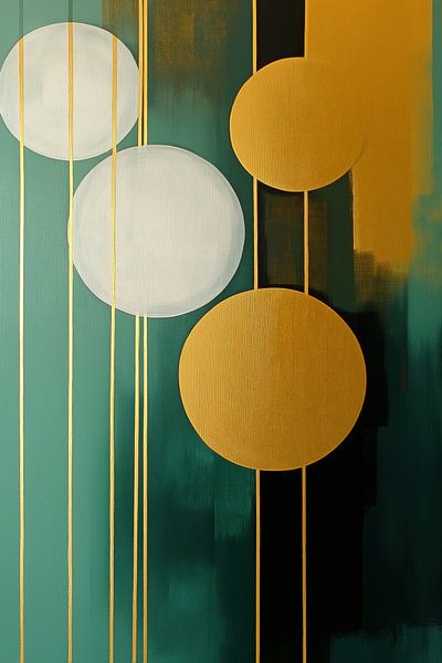 Circles in green and gold by Bert Nijholt