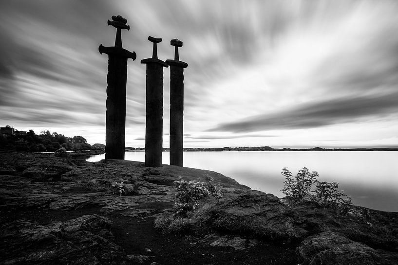 Sverd I Fjell near Stavanger in Norway in Black and White by Evert Jan Luchies