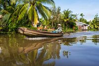 Boot auf dem Mekong-Delta