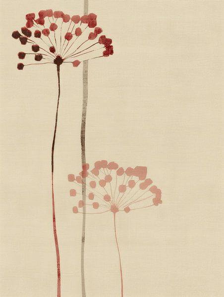 Botanischer Abstrakt in Pastellfarben von Japandi Art Studio