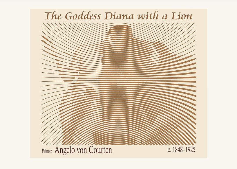 Die Göttin Diana mit einem Löwen von DOA Project