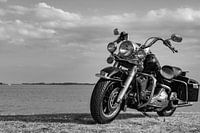 Harley Davidson in Schwarz und Weiß