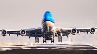 KLM 747 beim Abflug von Kaagbaan