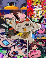 Anime Pop Art coloré