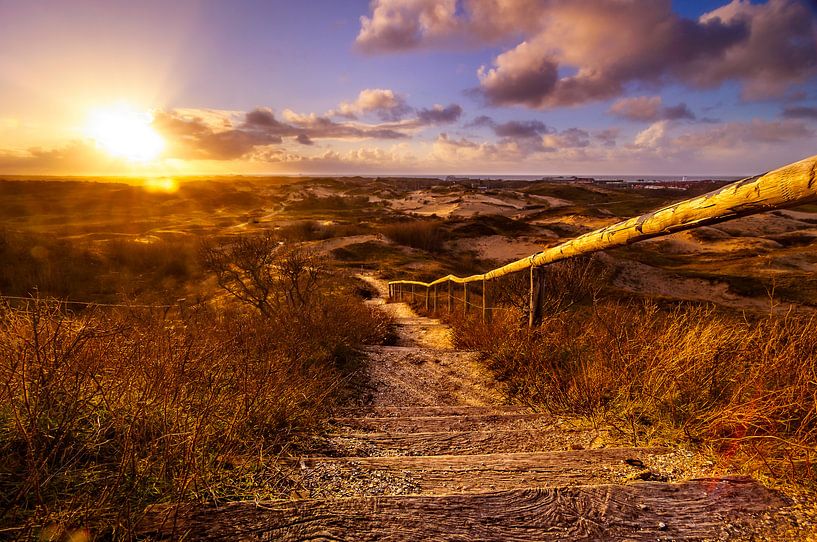 Aussicht von der Vlaggenduin in Katwijk von Martijn van der Nat