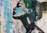 Frau Abstrakt | Abstrakte Frau mit Farbe