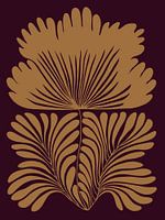 Feuilles rétro | Or | Illustration