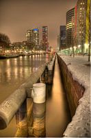 Wharf At Night With Snow