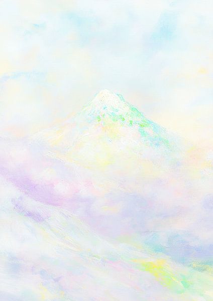 Aquarelle Pastel Montagne Japon par Niklas Maximilian