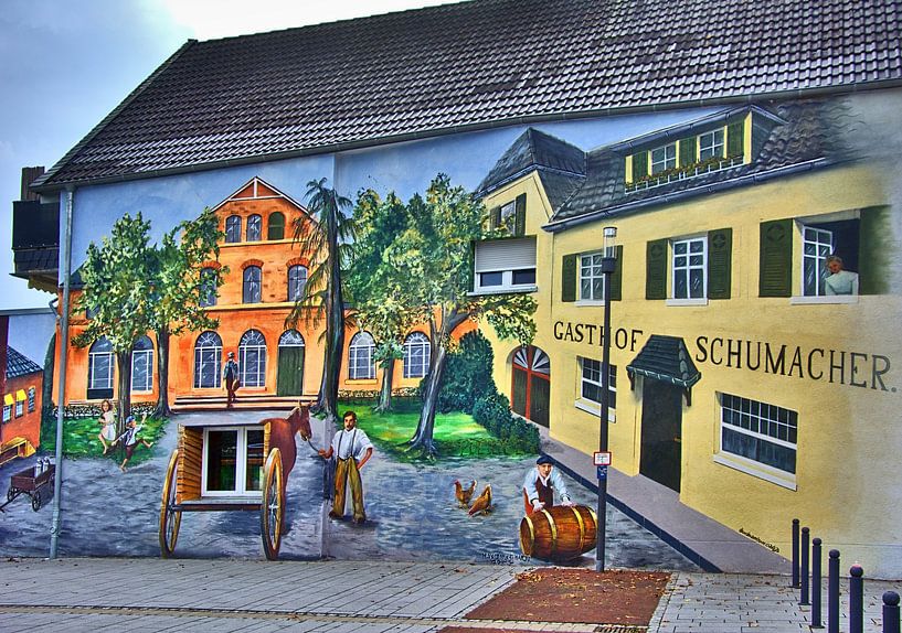 Issum muurschildering van Edgar Schermaul