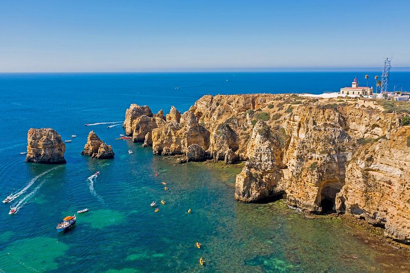 Luftaufnahme der Ponte Piedade in Lagos in Portugal von Eye on You