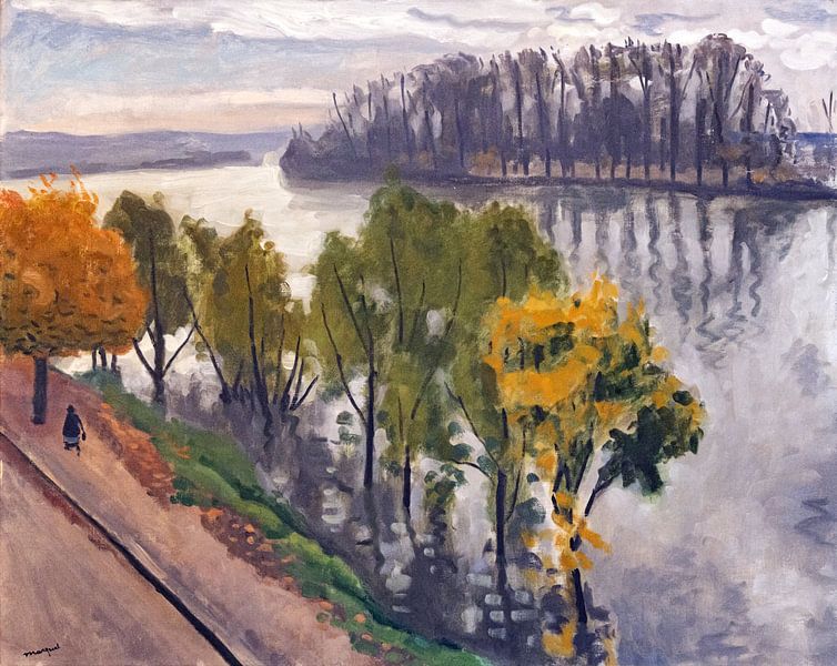 Seine at La Frette in autumn, Albert Marquet, 1938-1939 by Atelier Liesjes