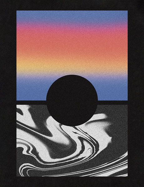 Schwarzes Wurmloch Gradient von Amy Louise Baker