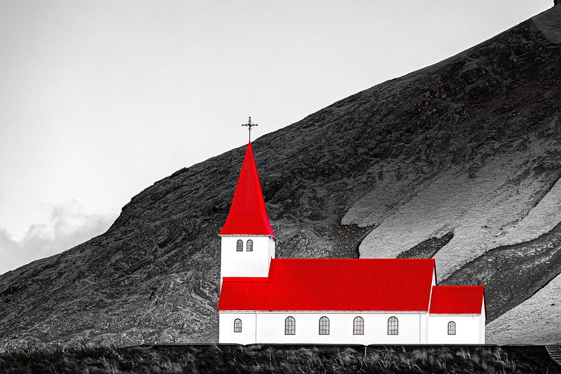 Église près de Vik Islande par Marco Rutten