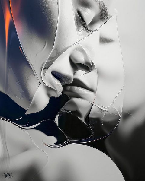 Close up portrait woman &quot; Liquid Essence &quot; by René van den Berg