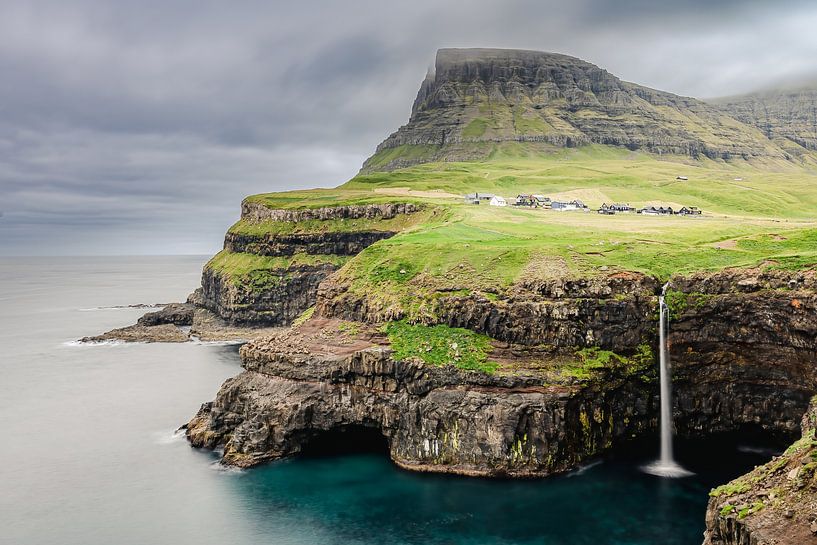 Waterfall on the Faroe Islands by Ageeth Groen