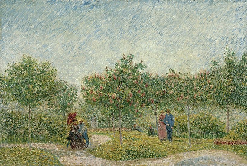 Garten mit umwerbenden Paaren: Platz Saint-Pierre, Vincent van Gogh von Meisterhafte Meister