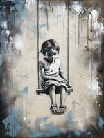 Klein meisje op de schommel