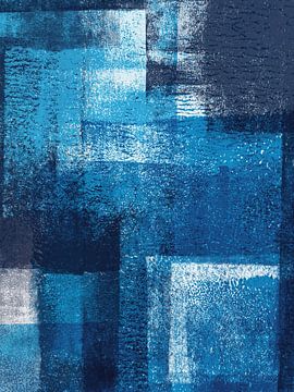 Surfaces 17 | Cyan, White and Dark Blue