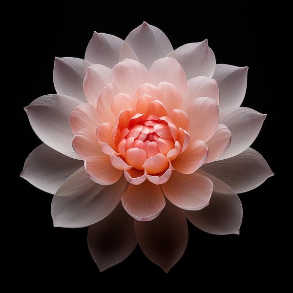 Lotus flower portrait light pink by TheXclusive Art