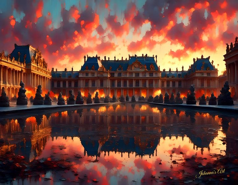 Das Schloss von Versailles, Frankreich bei Sonnenuntergang von Johannas Art Creations