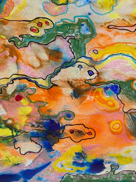 'Navy Blues with Oranges' by Annemarie Gorter