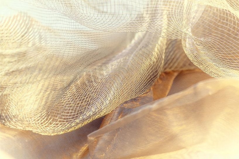Goldene Schichten – Licht und Struktur in feinem Gewebe von Mixed media vector arts