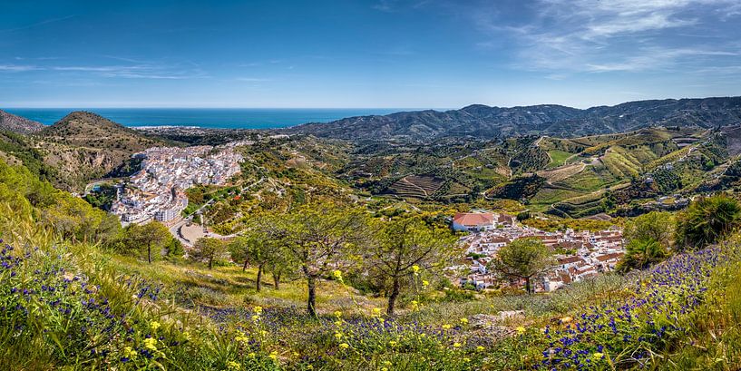 Andalousie paysage avec village de montagne par Voss photographie