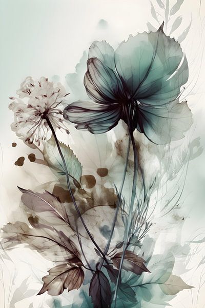 Fleurs abstraites par NJ Midnight Studio