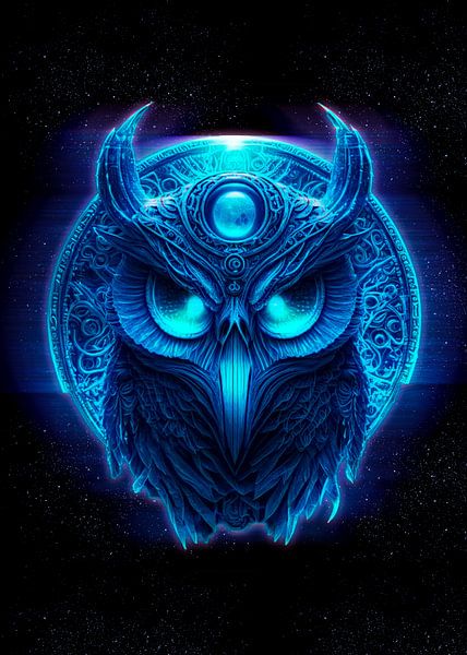 hibou lune dans la nuit par irvan halim