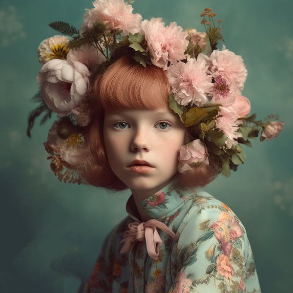 Fine art portrait of a young girl by Carla Van Iersel