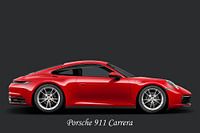Porsche 911 Carrera, with text white