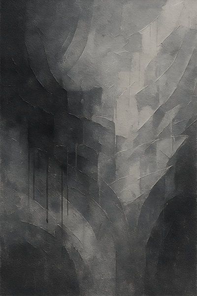 Echoes of Silence – Monochrome Abstract Textured Art by Jaladri Atelier