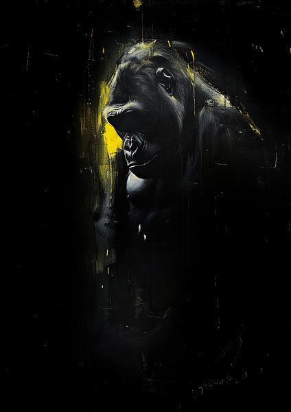 Gorilla Neon malen von Kunst Laune