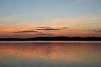 Sunset over a lake in Sweden, travel photography.